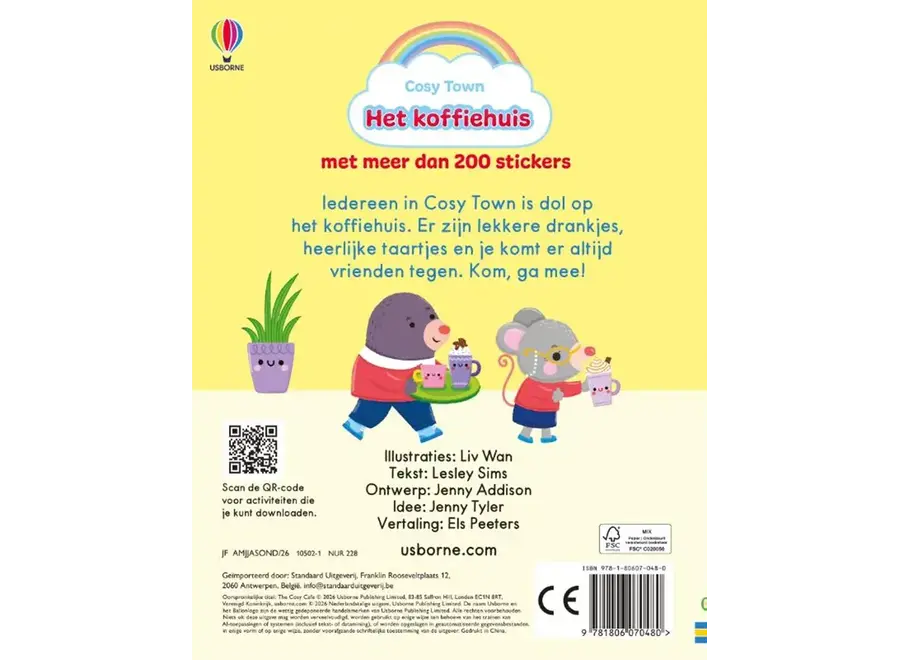 Cosy town stickerboek - Het koffiehuis