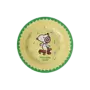 Round side plate - Soft yellow - Snoopy print