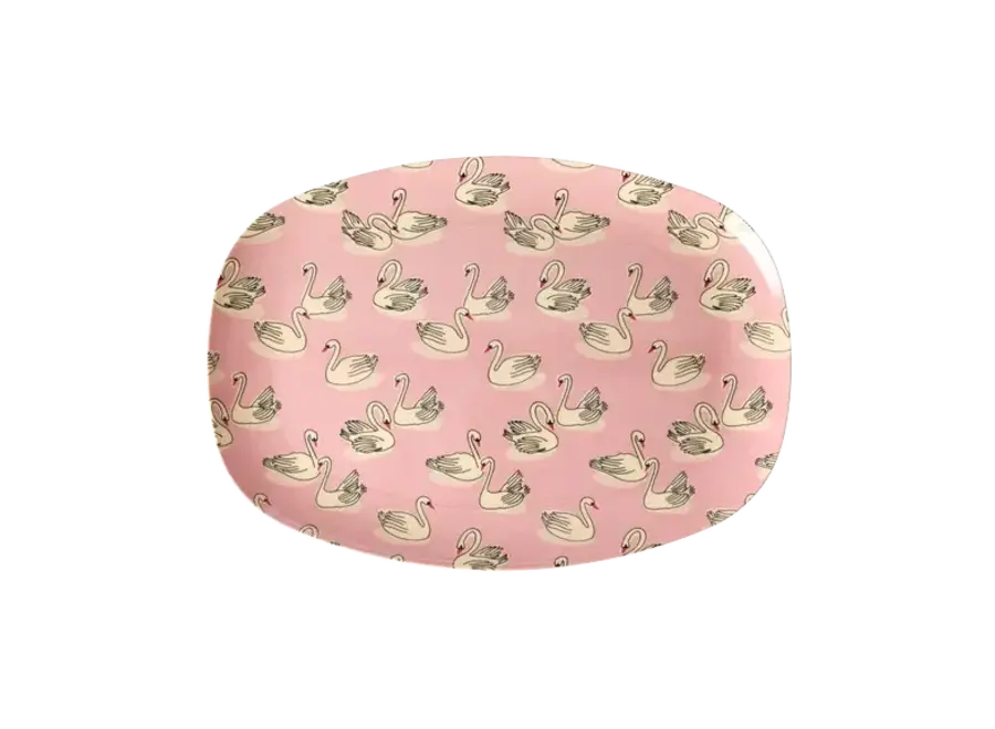 Large rectangular plate - 'Swan in Paris' print
