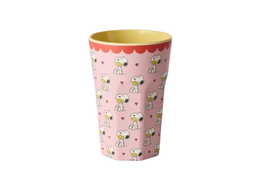 Tall cup - Pink - Snoopy print
