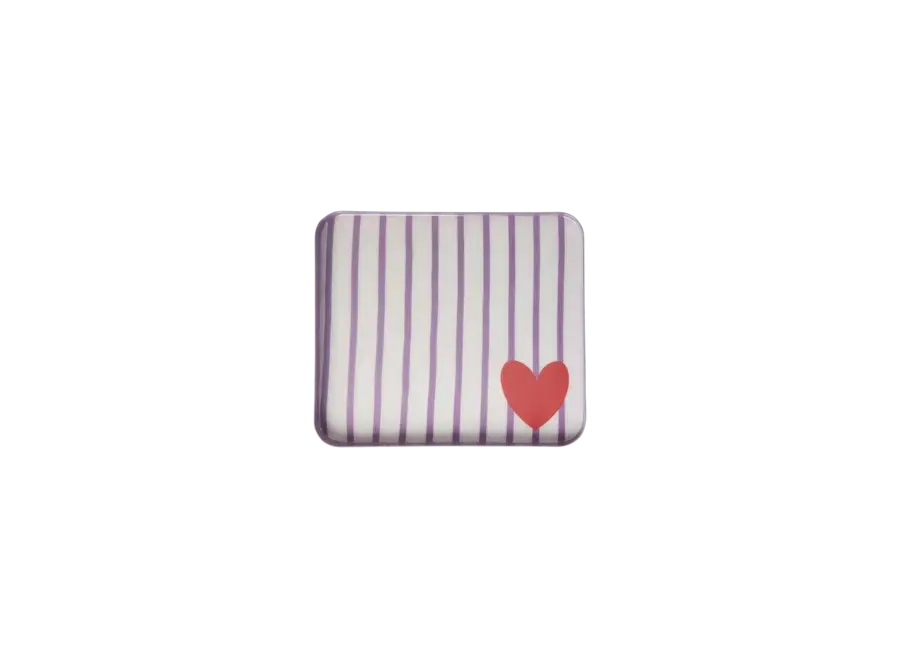 Small rectangular metal tray - Purple
