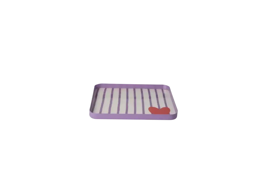 Small rectangular metal tray - Purple