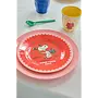 Round side plate - Red - Snoopy print