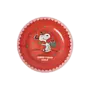 Round side plate - Red - Snoopy print