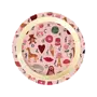 Kids lunch plate - Pink- ABC print