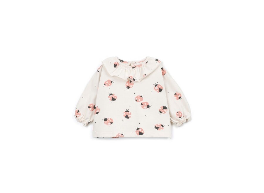 Printed jersey LS T-shirt - Sketches/ ladybug