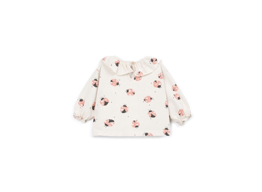 Printed jersey LS T-shirt - Sketches/ ladybug