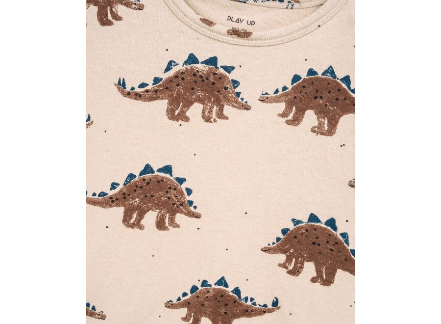 Printed jersey LS T-shirt - Skein/ Dino