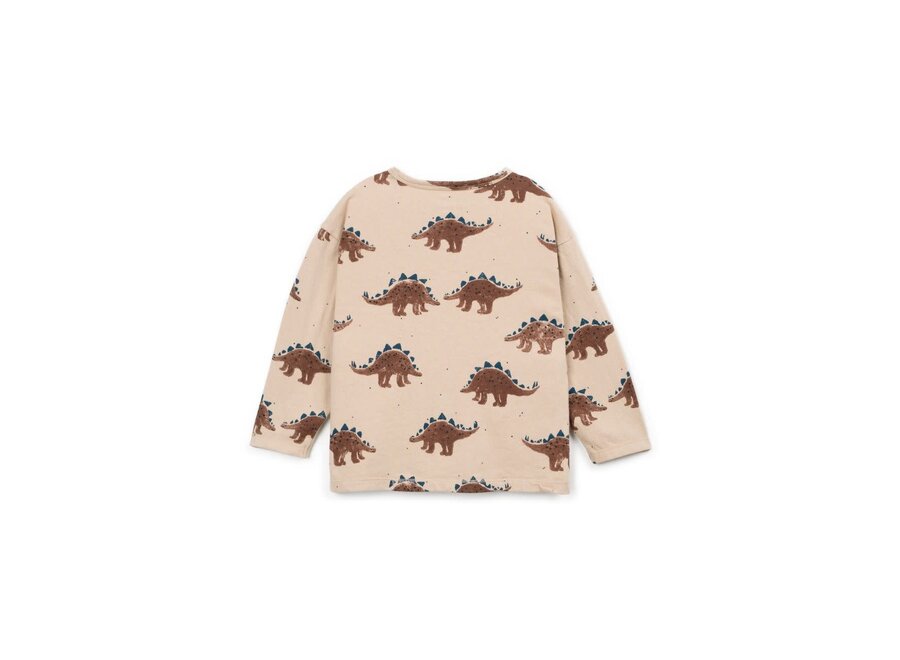Printed jersey LS T-shirt - Skein/ Dino