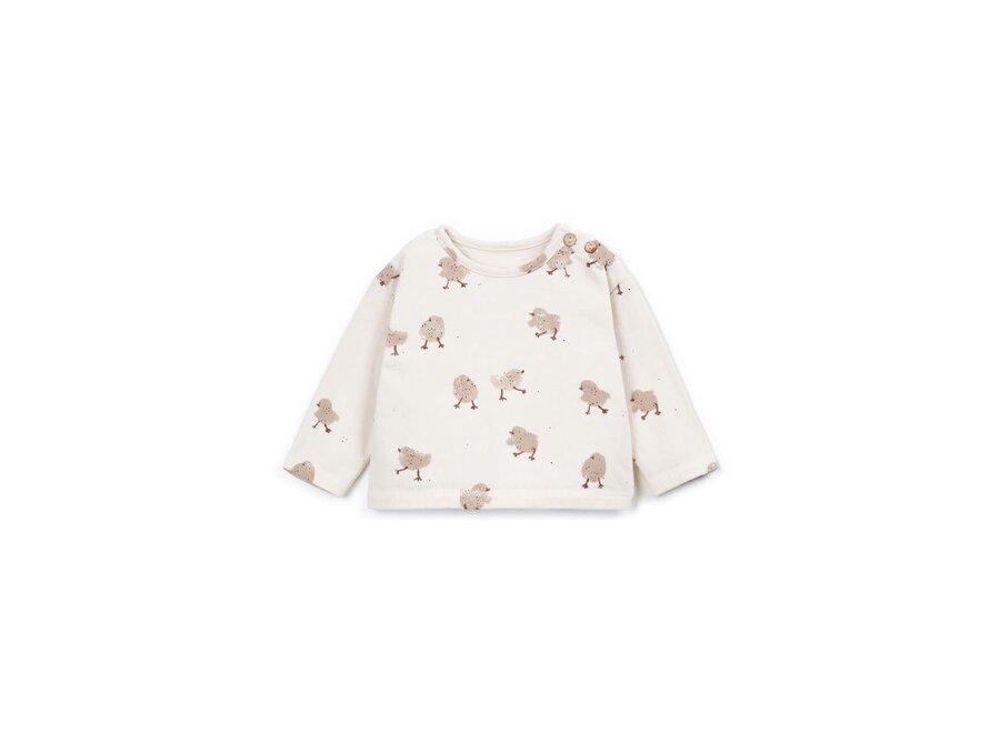 Printed jersey LS T-shirt - Chick Skein