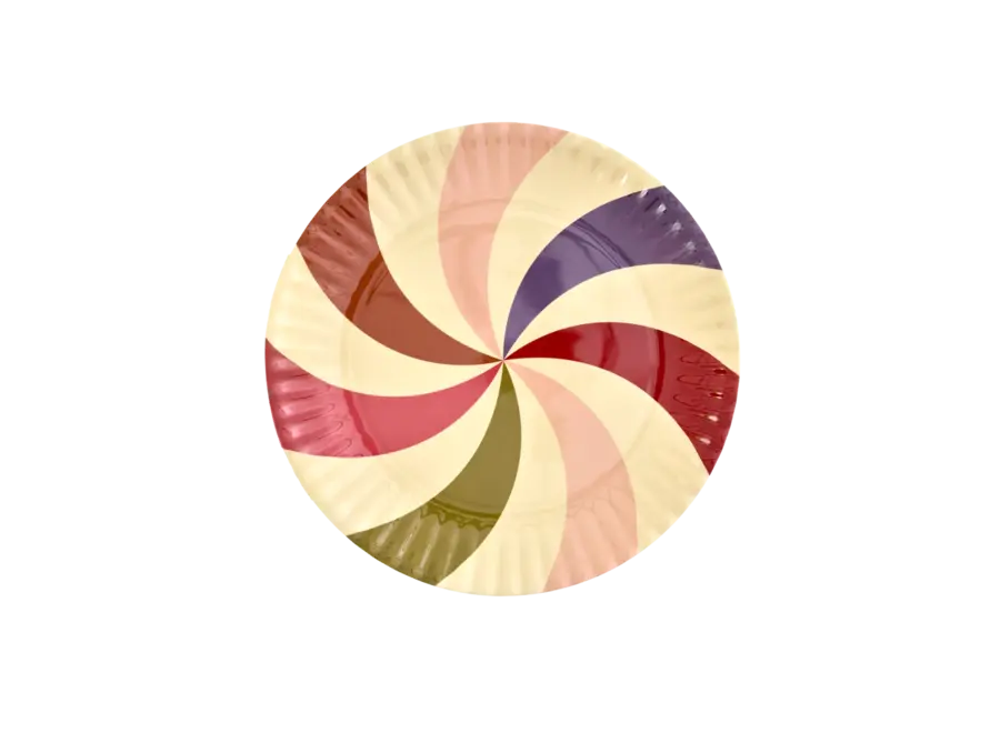 Round serving dish - Multicolor