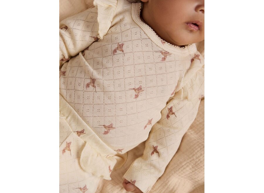 Rachello Tyl LS slim body - Turtledove/ Birds