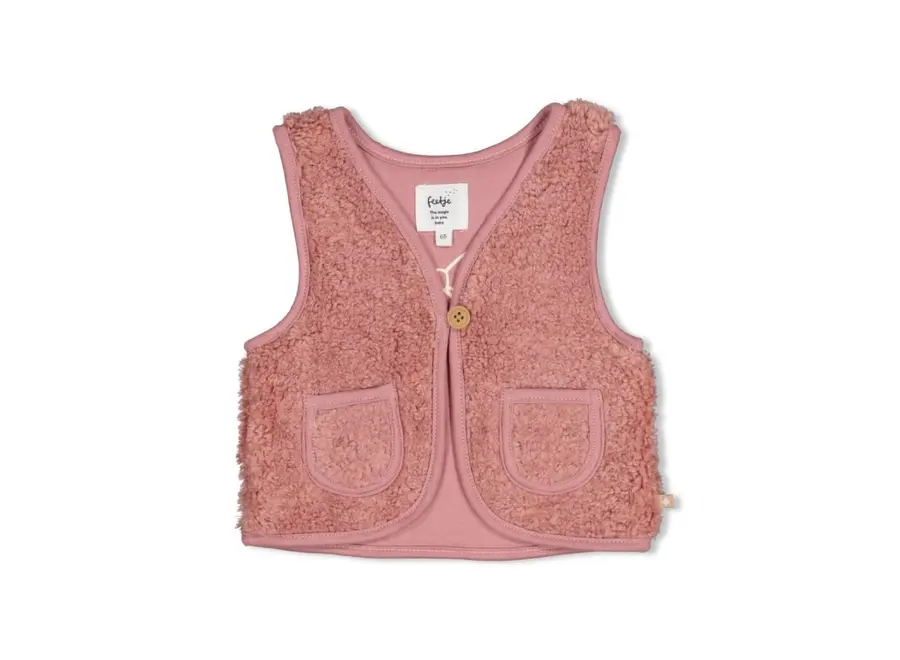 Teddy gilet - Mauve