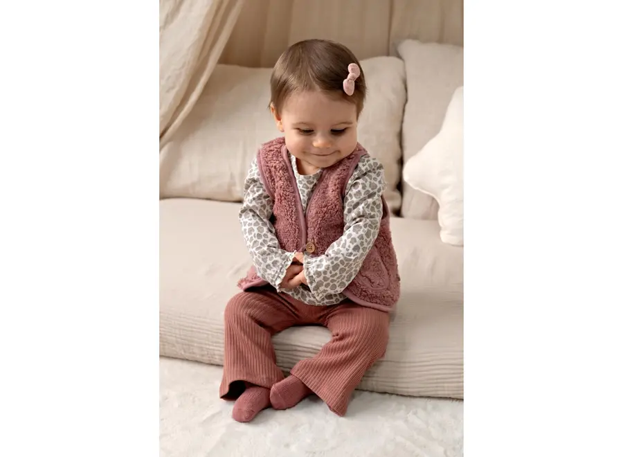 Teddy gilet - Mauve