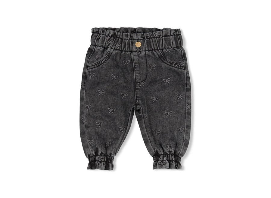 Broek denim met borduursels - Winter denims