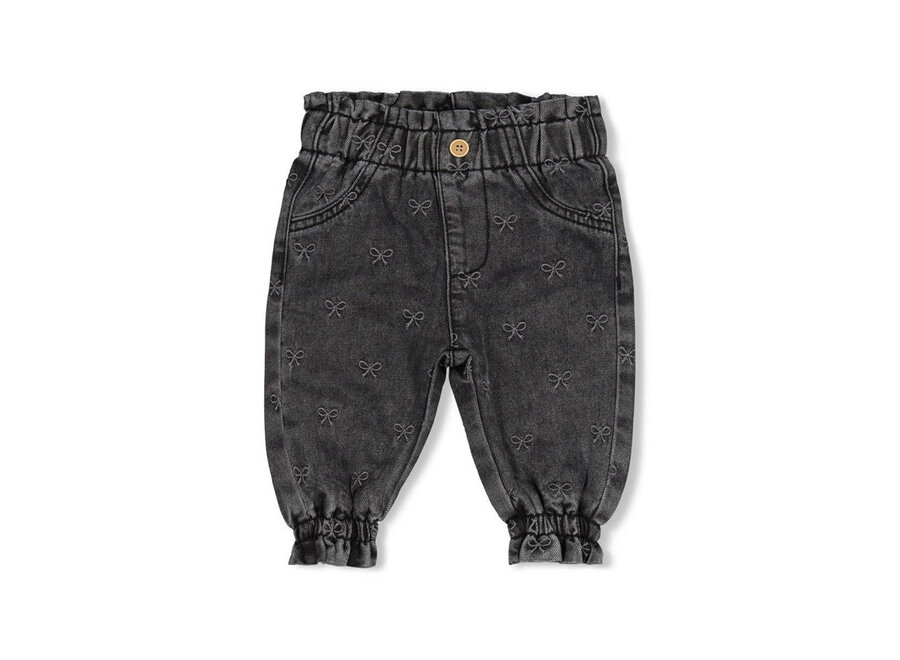 Broek denim met borduursels - Winter denims