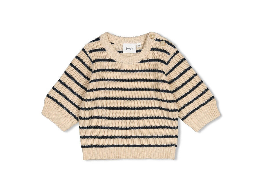 Sweater gebreid streep - Winter denims