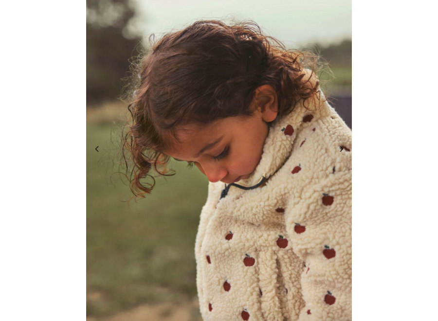 Nalo Sia sherpa loose jacket - Turtledove/ Apples
