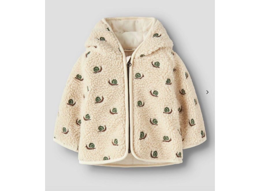 Nalo Sui LS loose sherpa jacket - Turtledove/ Snail
