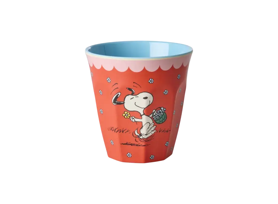Melamine cup - Red - Snoopy print