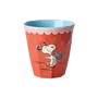 Melamine cup - Red - Snoopy print