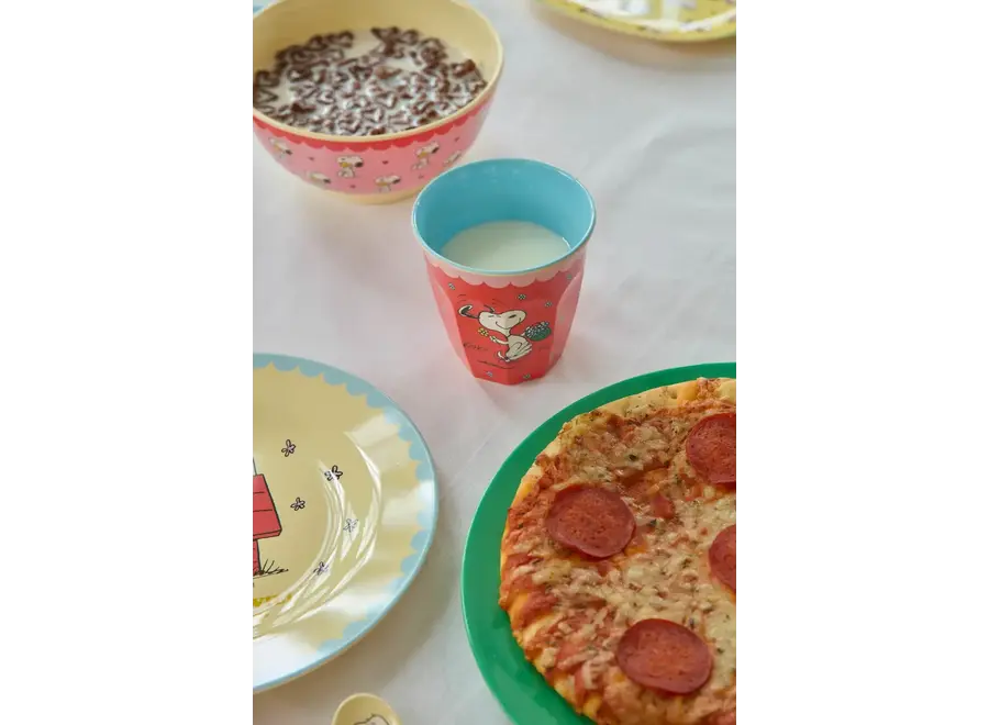 Melamine cup - Red - Snoopy print