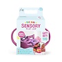 Sensory play mini jar - Pink with 5 soft shapes