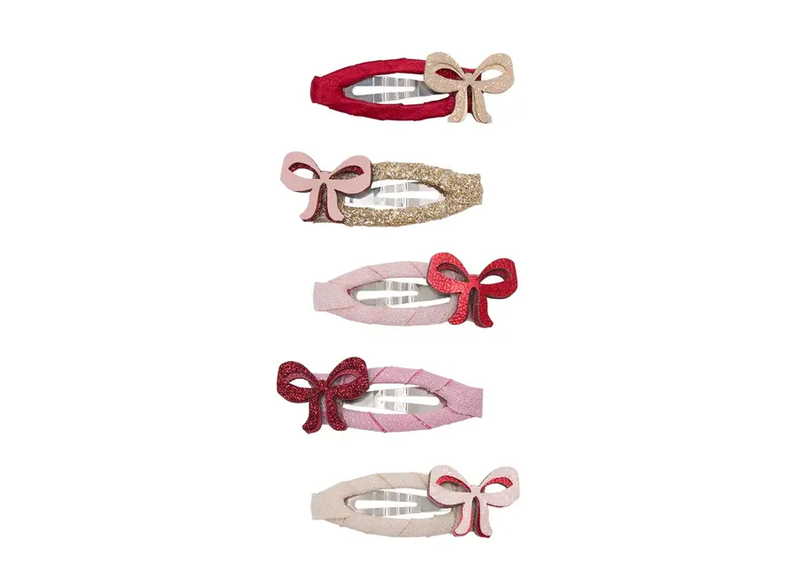 Cutesy bow mini hair clips