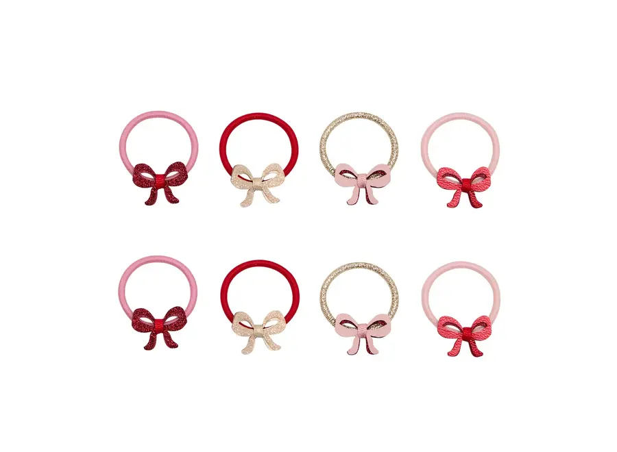 Cutesy bow mini hair ties