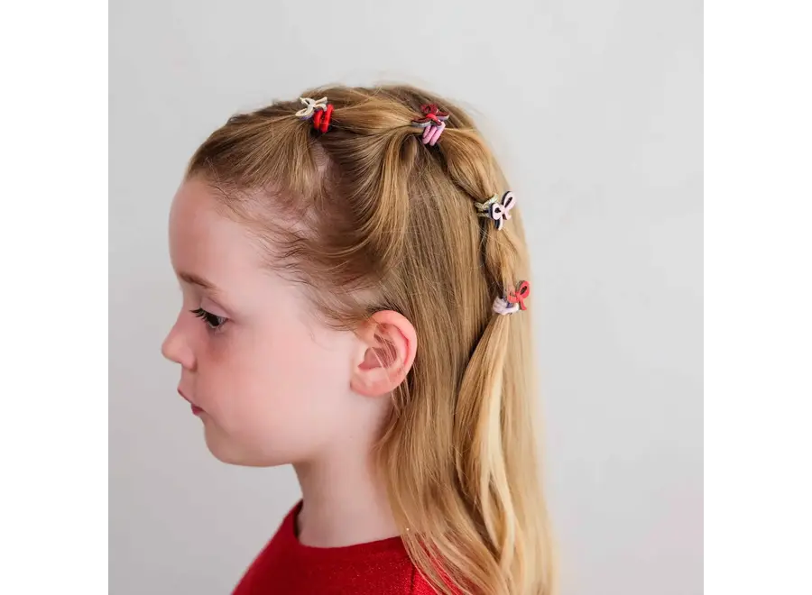 Cutesy bow mini hair ties