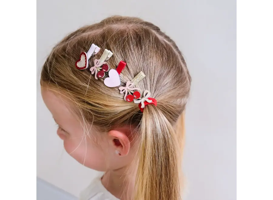 Fancy cherries salon hair clips