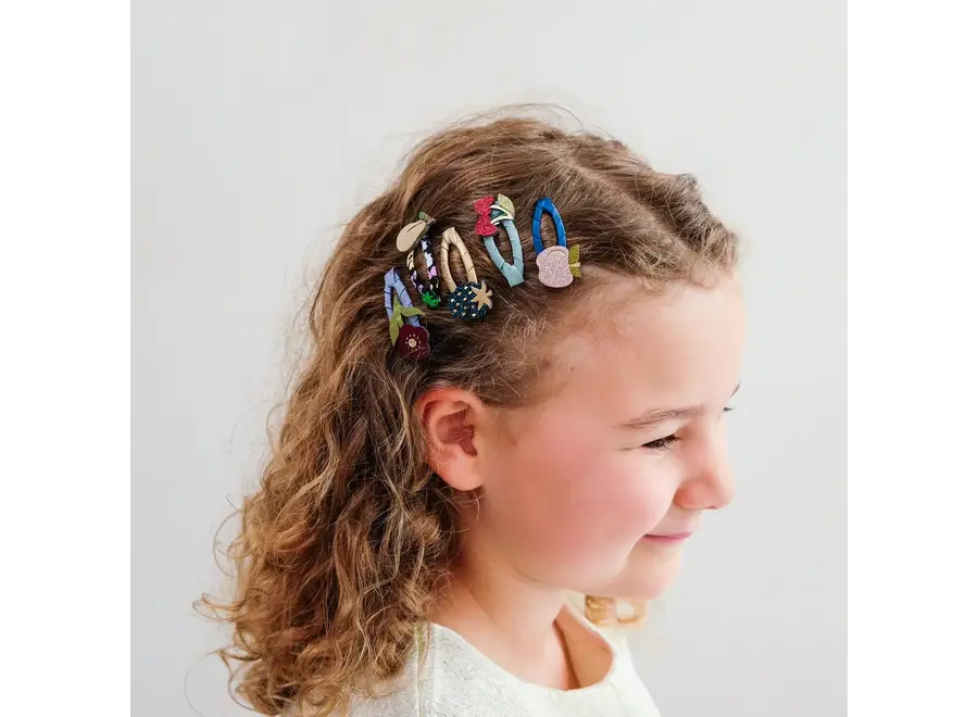 Winter fruits mini hair clips
