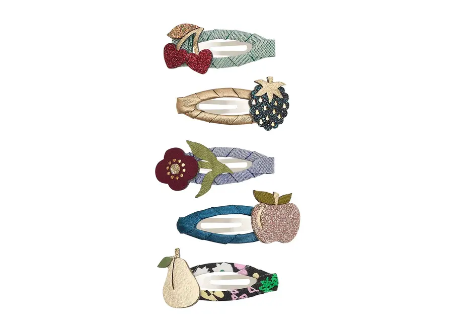 Winter fruits mini hair clips