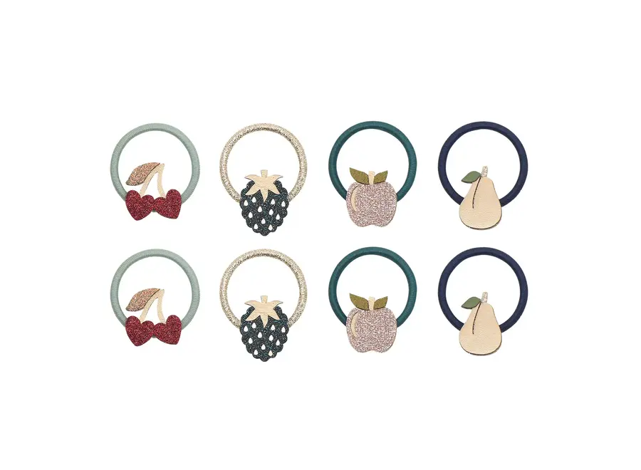 Winter fruits mini hair ties