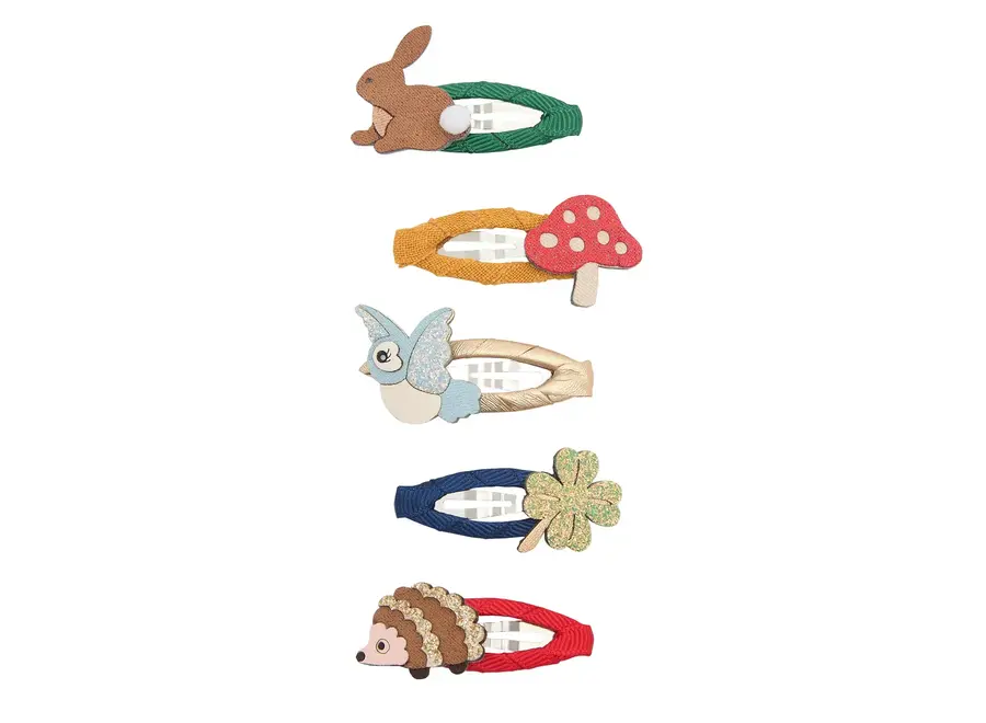 Woodland pals mini hair clips