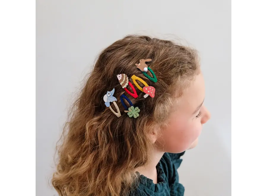 Woodland pals mini hair clips