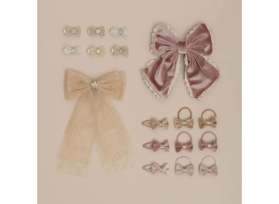 Tutu bow salon hair clips