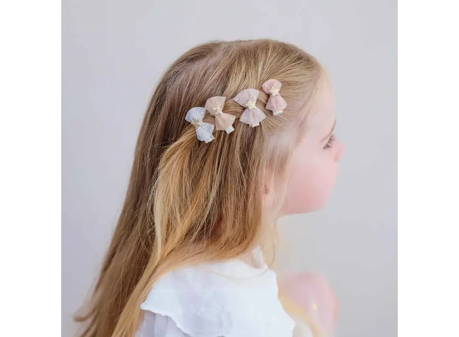Tutu bow salon hair clips