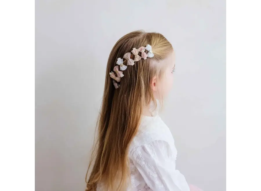 Tutu bow salon hair clips