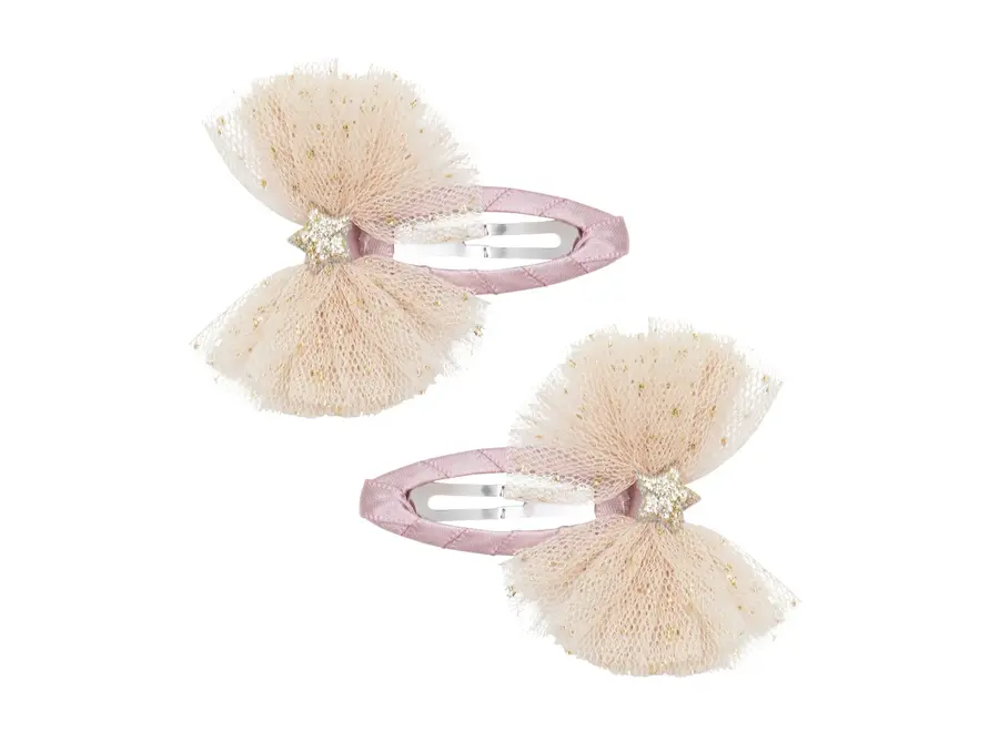 Large tutu bow hair clips