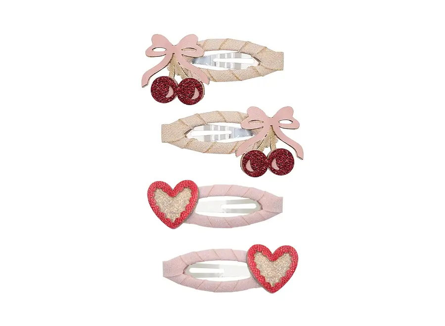 Fancy cherries hair clips