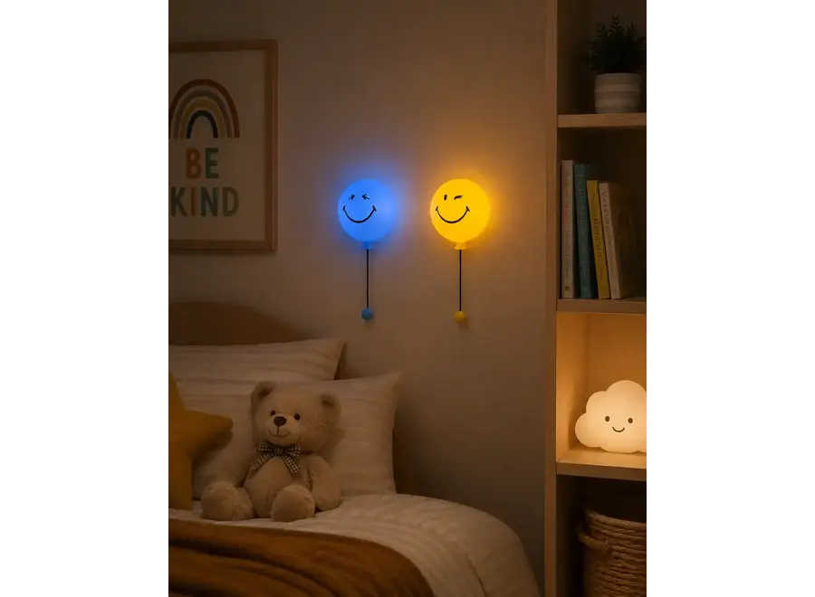 Muurlampje - Bubbly light yellow - Smiley World