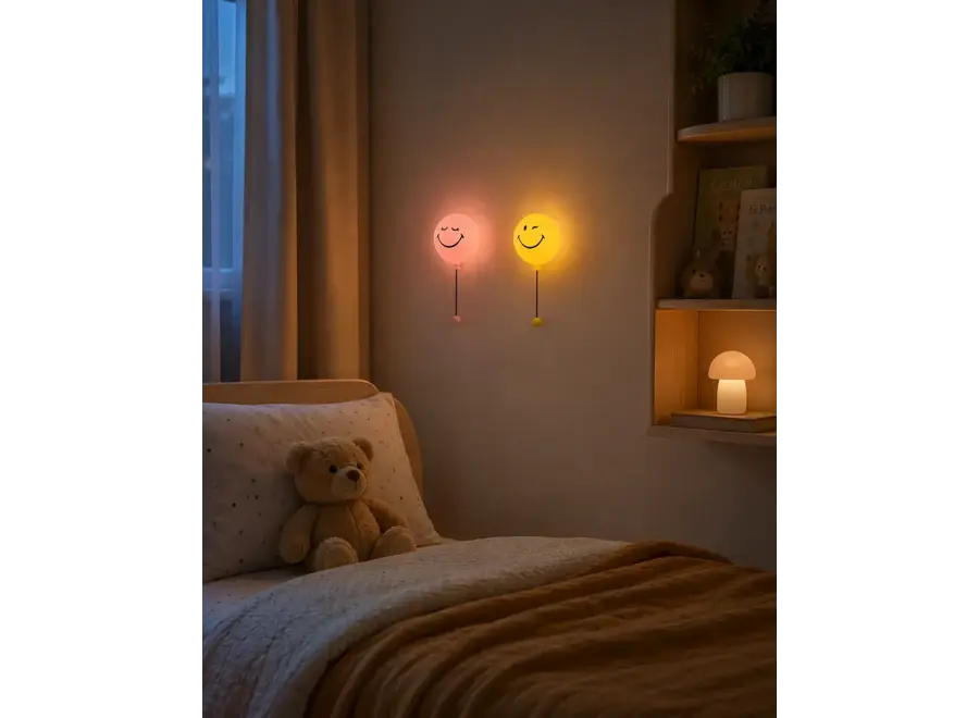 Muurlampje - Bubbly light yellow - Smiley World