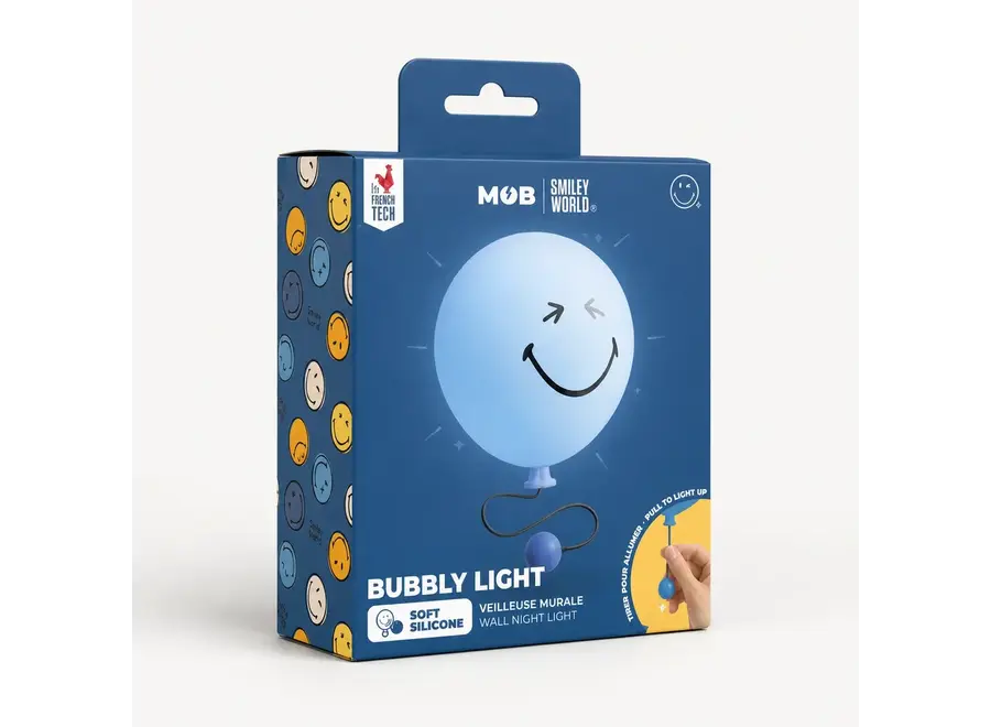 Muurlampje - Bubbly light blue - Smiley World