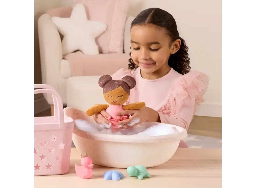 Baby Doll brown hair & Bad speelgoed set