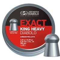JSB JSB Diabolo Exact King Heavy 6.35mm (.25) | 33.95gr | 300pcs