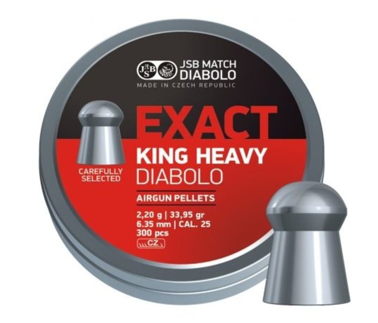 JSB Diabolo Exact King Heavy 6.35mm | 33.95gr | 300pcs - Airguns