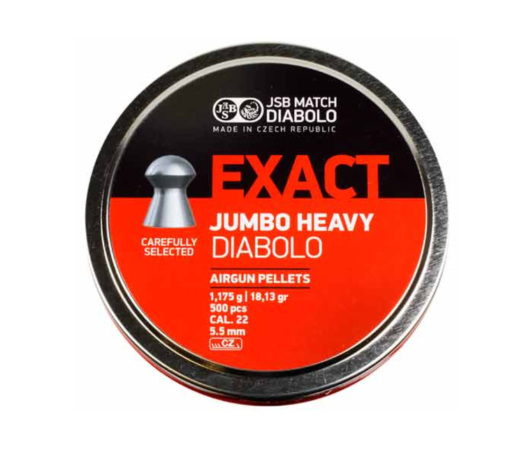JSB Exact Jumbo Heavy 5.5mm (.22) | 18.13gr | 500pcs - Airguns Europe