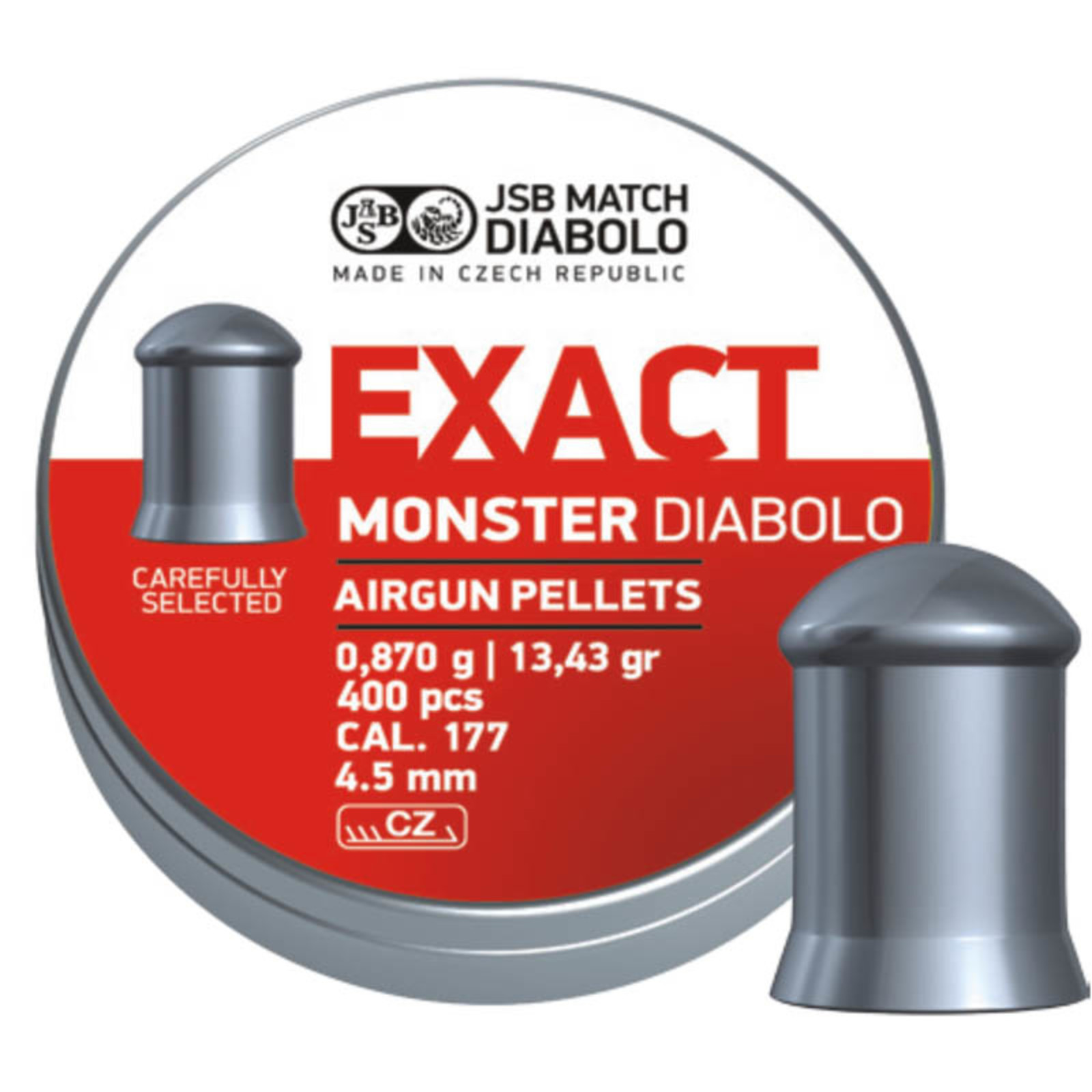JSB Exact Monster Diabolo | 4.5mm (.177) | 13.43gr | 400pcs