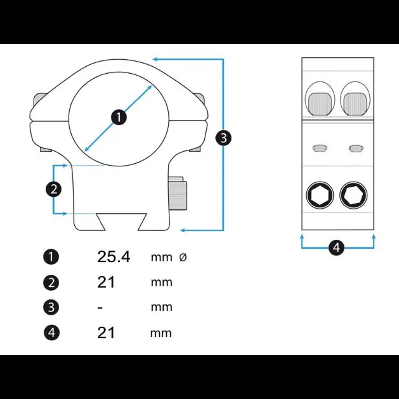 UTG Accushot scope mounts 1" | High | 9-11mm Dovetail